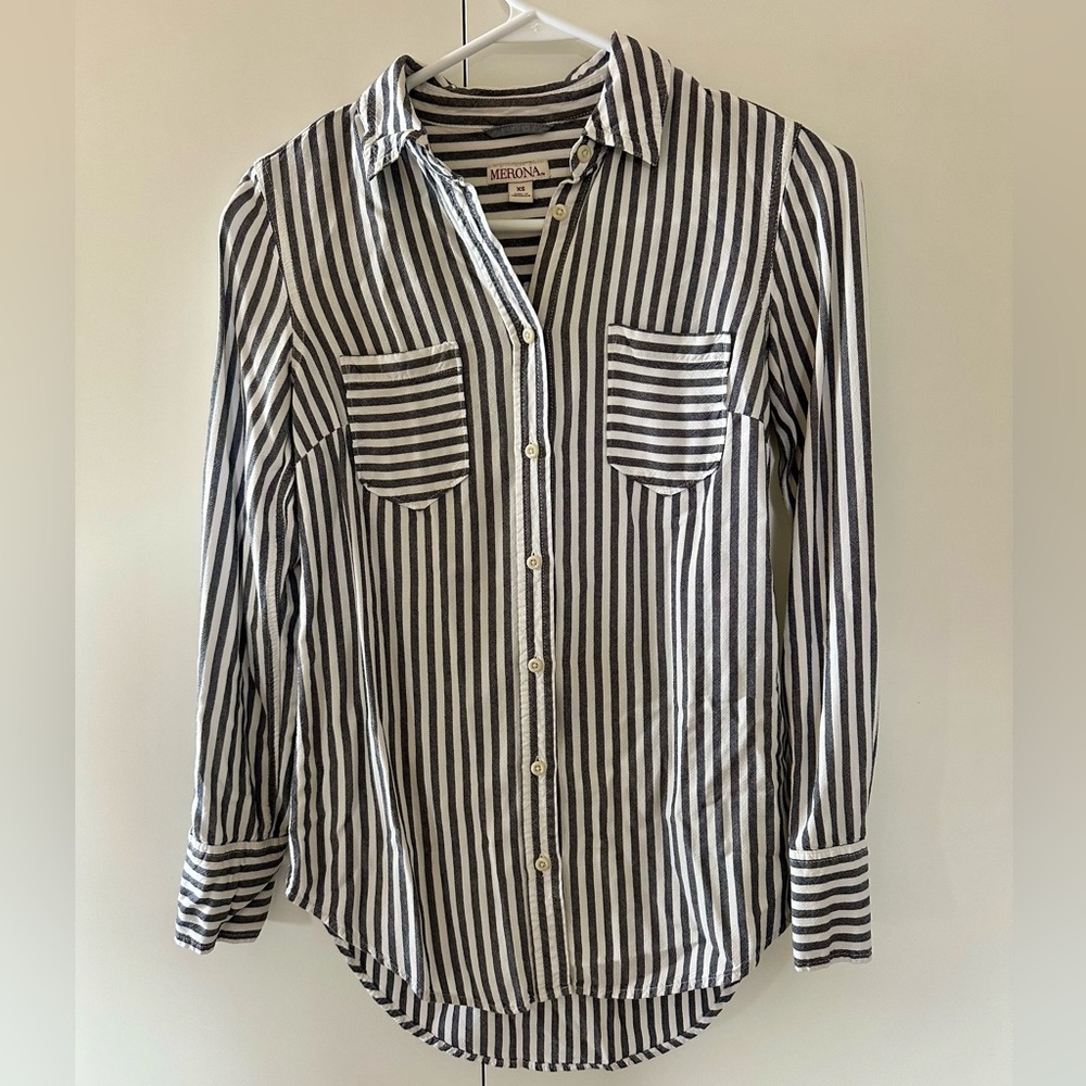 Merona Monochrome Striped Shirt